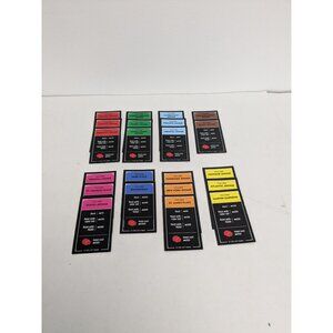 Monopoly Cheaters Edition 2017 Game Replacement Property Deed Cards Complete